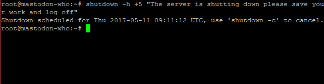 Linux Shutdown Command